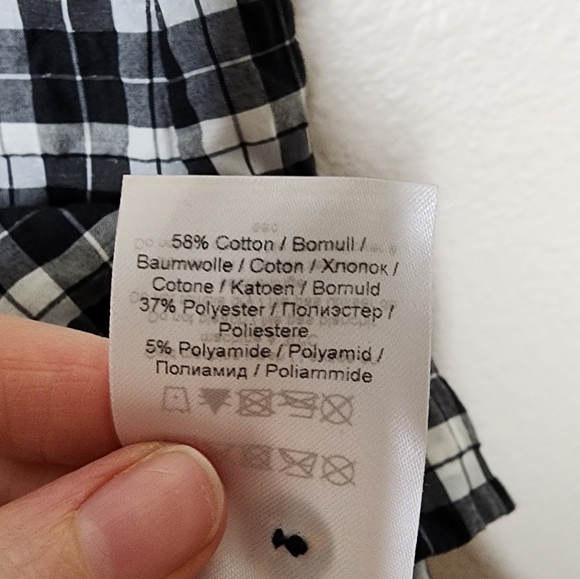 GANNI Check Puffy Long Sleeves Mini Dress 40 - Picture 6 of 9